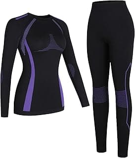 Thermal Underwear Set Womens Long Johns Warm Base Layer Top Bottom for Cold Weather Clothes
