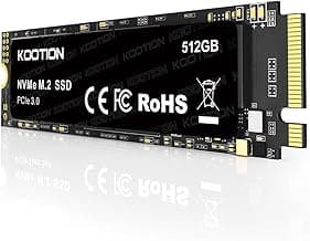 KOOTION 512GB PCIe 3.0 M.2 Internal Solid State Drive PCle 3.0x4 SSD NVMe M.2 2280 Internal SSD Up to 3500MB/s PCIe Gen 3 NVMe SSD Less Heat Large Storage M.2 Internal Solid State Hard Drive for PC