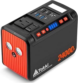 Takki Portable Power Station 88Wh Small Generator Power Bank with 120W Peak AC Outlet Battery Backup for Camping Home Use Laptop Emergency(Without Solar Panel)