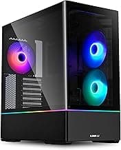 LIAN LI Mid-Tower ATX PC Case, 3 x 140mm ARGB Fans, Chassis with Front & Side Tempered Glass Panels, Liquid Cooling Ready, Gaming Computer Case, (CG237 RGB - ATX -Black)