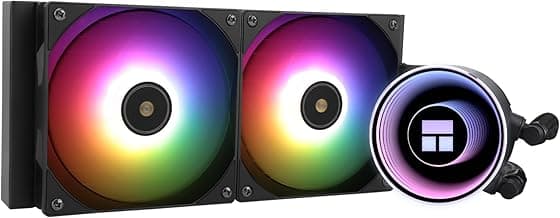Thermalright Frozen Notte 240 Black ARGB V2 Water Cooling CPU Cooler,240Black CPU Cooler Specifications, Double PWM Fans, S-FDB Bearings, Suitable for AMD/AM4 AM5,Intel LGA 1700/1150/1151/1200/2011