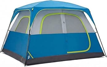 OLIXIS Camping Tent 2/4/6/8 Person, Waterproof Windproof Dome Tent with Rainfly and Multi-Directional Ventilation, Quick Instant Tents Setup for Family Outdoor, Backpacking, Hiking