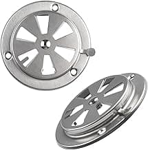 BBQ Smoker Air Vent Set, 2 Pieces Stainless Steel Grill Damper for Increased Airflow, Replacement Parts for Grill, Stove and Smoker