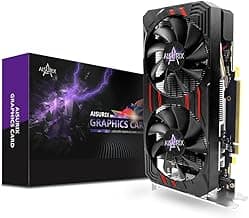AISURIX RX 580 Graphics Card, 2048SP, Real 8GB, GDDR5, 256 Bit, Pc Gaming Video Card, 2XDP, HDMI, PCI Express 3.0 with Freeze Fan Stop for Desktop Computer Gaming Gpu