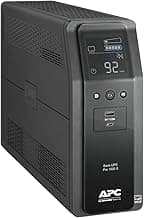 APC UPS Back-UPS Pro 1000VA Sinewave UPS, 600W Battery Backup & Surge Protector, AVR, 10 Outlets, LCD, USB-C & USB-A Charging Ports, BR1000MS Uninterruptible Power Supply for Computers, Electronics