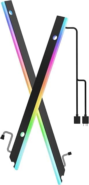 AsiaHorse ARGB Light Strip for Motherboard, 28 Independent Addressable RGB, 5V 3-pin Motherboard Aura Sync, Lightsaber-X Led PC Parts Kit Compatible with ATX