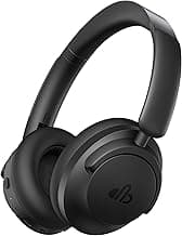 Hybrid Active Noise Cancelling Headphones, Over-Ear Bluetooth Headphone with Hi-Res Audio, 60H Playtime, Deep Bass, Transparency Mode, Foldable Comfort Ear Cups, Ideal gift for Travel Office - Black