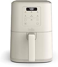 bella 4Qt Slim Air Fryer, Fits-anywhere™ Kitchenware, EverGood™ Ceramic Nonstick Coating, Adjustable Temperature, 6 Preset Cooking Options, 60 Min Auto Shutoff w Audible Tone, 3.3lb Capacity, Oatmilk