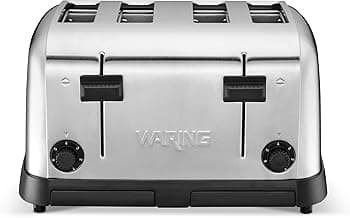 Waring (WCT708) Four-Compartment Pop-Up Toaster, Silver