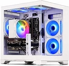 Gaming PC Desktop Computer - Ryzen 5 5500, Radeon RX 6500XT 4GB, 16GB DDR4 RAM, 512GB NVME SSD, Prebuilt Tower for 1080P Gaming, Streaming, School & Home Office (White)