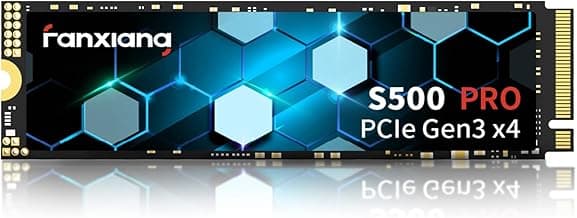 fanxiang S500 Pro 256GB NVMe SSD M.2 PCIe Gen3x4 2280 Internal Solid State Drive, SLC Cache 3D NAND TLC, Up to 3000MB/s, Compatible with Laptop and PC Desktops(Black)