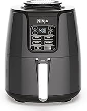 Ninja Air Fryer | 4 QT Capacity | 4-in-1 Roast, Crisp, Roast, Reheats, & Dehydrates | Dishwasher Safe Parts | 105°F-400°F | Includes 20 Easy & Healthy Recipes | 1550 watt | Grey | AF101