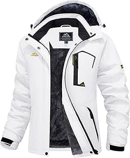 Womens Ski Jacket Waterproof Insulated Snow Jacket Warm Windproof Winter Coats with Hood Fleece Lined Jacket