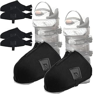 2 Pairs Ski Boot Covers, Insulated Shoe Covers for Snow Warmers Heater Gifts for Ski, Winter Sport, Skiing Accessory