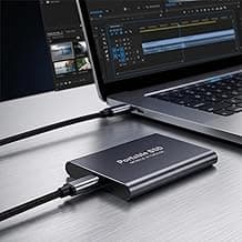 4TB Portable SSD, USB-C External Solid State Drive, Metal Portable Mobile Storage for Laptop, PC, Smartphone & Gaming Devices, High-Speed Data Transfer，Black