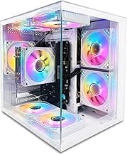 Suevery Gaming Desktop Computer 16G Memory 1TB SSD AMD Ryzen7 5700G (8Core CPU Integration Radeon Vega Graphics) Wi-Fi Prebuilt Gamer Pc White (1000GB)