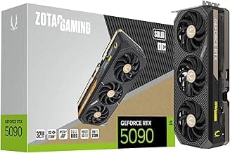 ZOTAC Gaming GeForce RTX 5090 Solid OC DLSS 4 32GB GDDR7 512-bit 28 Gbps PCIE 5.0 Gaming Graphics Card, IceStorm 3.0 Advanced Cooling, Spectra 2.0 ARGB Lighting, ZT-B50900J-10A