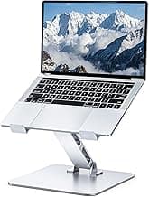Adjustable Ergonomic Laptop Stand for Desk, Foldable Computer Stand, Stable Aluminum Lectern Notebook Riser & Portable Laptop Holder Mount Compatible with 10-16" MacBook Pro/Air, Dell, HP