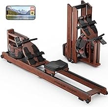 YOSUDA Water Rowing Machines for Home Use- Foldable Rower Machine 400LBS Weight Capacity with Dedicated Monitor & Bluetooth APP, Comfortable Seat