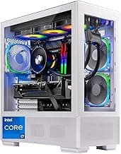 Azure Desktop PC, Intel i7 14700F 2.1 GHz (5.3GHz), NVIDIA RTX 4070 Super 12GB, 1TB Gen4 NVMe SSD, 32GB DDR5 RAM 5200 RGB, 750W Gold PSU, 360mm ARGB AIO, Wi-Fi, Win 11