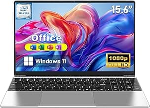 2026 New Laptop Computer, 15.6 Inch Window 11 Pro Lap Top PC 16GB RAM 256GB SSD, Core M3(Beat N4000), 2-Year Warranty, Office 365, FHD 1920 * 1080, 180°Open, UHD Graphics, Full-Size Keyboard