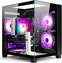 LXZ Gaming PC Desktop Ryzen 7 8700F | 32GB DDR5 RAM | GeForce RTX 5060 8GB | High-Performance Gaming & Design Computer, Black Tower PC