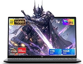 MALLRACE Gaming Laptop,AMD Ryzen 7 5825U(Beat Intel i7-1255,up to 4.5GHz), Radeon RX Vega 8 Graphics,15.6" FHD Display,16GB RAM 1TB NVMe SSD Laptop Computer with Numeric KB,Type_C (Full Function)