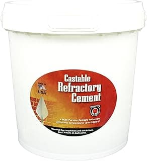 MEECO'S RED Devil 1611 Castable Refractory Cement - Ideal for Outdoor Fire Pits, Pizza Ovens, and FireBrick Replacement