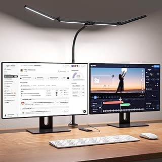 LED Desk Lamps for Home Office,Smart Adjustable Swing Arm Desk Lamp with Clamp,Gooseneck Tall Clip on Desk Light for Sewing,Reading,Drawing,Workbench,Study,Screen,Crafting,Monitor Architect,Computer