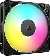 CORSAIR RS120 ARGB 120mm PWM Fan – Daisy-Chain Connection – Low-Noise – Magnetic Dome Bearing – Single Pack – Black