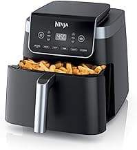 Ninja XL Air Fryer with MaxCrisp | 6.5 QT Capacity | 6-in-1 Max Crisp, Air Fry, Roast, Bake, Reheat & Dehydrate | 450°F Temp | 1750 Watts | Nonstick Basket, Crisper Plate & Recipe Guide | Grey | AF181