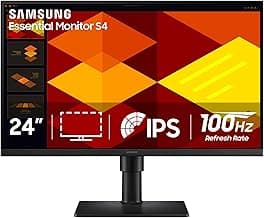 Samsung 24” (S40GD) Borderless Business Monitor with IPS Panel, 100Hz Refresh Rate, Eye Saver Mode, Ergonomic Design, Game Picture Mode, LS24D402GANXGO, 3 Yr Warranty
