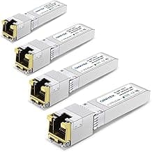 4-Pack 10G SFP+ to RJ45 Module | 10Gbase-T Transceiver Compatible with Cisco, Ubiquiti, TP-Link, Meraki, Netgear and Open switches | CAT6a/7, 30m/98.4ft Transmission