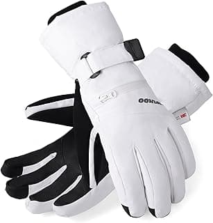 Waterproof Warm 3M Thinsulate Snow Gloves - Touchscreen, Cold Weather Winter Gloves for Snowboarding, Fits Both Men & Women