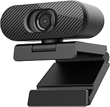 JLab Go Pop Cam USB HD Webcam, Black, 1080P/30 FPS, 2.1 Megapixels, Built-in Privacy Shutter, Minimalist Portable Set-up, Clip-on Design Compatible with PC, Mac and Chromebook