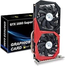GeForce GTX 1660 Super 6GB Graphics Cards, GDRR6 192Bit PCIE 3.0X16 Computer Gaming Gpu, Dual Freeze Fans Video Card with HDMI/DP/DVI Ports Support 4K and 8K HD