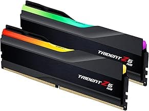 G.SKILL Trident Z5 RGB Series DDR5 RAM (Intel XMP 3.0 & AMD Expo) 32GB (2x16GB) 6000MT/s CL36-36-36-96 1.35V Desktop Computer Memory U-DIMM - Matte Black (F5-6000J3636F16GA2-TZ5RK)