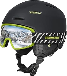 Ski Helmet with Ski Goggles for Men,Women & Kids - Adjustable Fit, Lightweight - Perfect for Youth, Adults, and Children, Skiing/Snowboarding