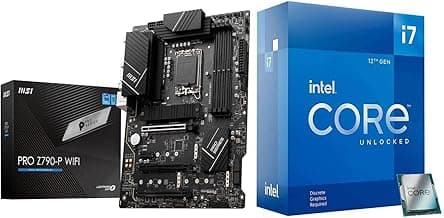 INLAND by Micro Center CPU Motherboard Intel i7-12700KF Desktop Processor 12 Cores up to 5.0 GHz Unlocked LGA1700 600 Series Chipset 125W Plus MSI PRO Z790-P WiFi DDR5 ProSeries Motherboard