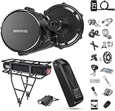 750W Mid Drive Kit, 8Fun BBS02B 48V750W Mid Drive Ebike Conversion Kit with LCD Display & Chainring, Electric Brushless Bike Motor Motor para Bicicleta for BB 68-73mm MTB,Trike,Citybike