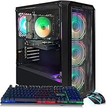 Gaming PC Computer Desktop, 13th Gen Intel Core i5-13400F up to 4.6G, GeForce RTX 3050 6G, 16G DDR4, 512G SSD, RGB Fan x4, WiFi 6 & BT 5.2, Windows 11 Home