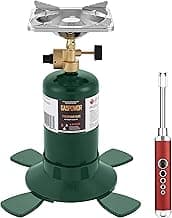 Propane Cylinder Top Stove with Adjustable Burner, 10000BTU Portable Camping/Backpacking Cooker,Camping Stove Propane,Single Burner Propane Stove with a USB Ligther,Camp Gas Stove(Fuel not included)