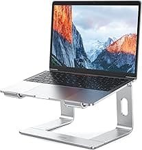 BESIGN LS03 Aluminum Laptop Stand, Ergonomic Detachable Computer Stand, Notebook Riser Compatible with Air, Pro, Dell, HP, Lenovo More 10-15.6" Laptops, Silver