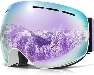 COPOZZ Ski Goggles, G1 OTG Snowboard Snow Goggles for Men Women Youth, Interchangeable Double Layer Anti Fog UV Protection