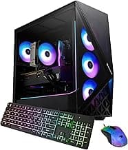 Slate Gaming PC Desktop Computer AMD Ryzen 7 9700F CPU, AMD Radeon RX 9060 8GB GPU, 16GB DDR5 RGB 5200MHz RAM, 1TB NVMe SSD, Windows 11 Home, Gamer Keyboard and Mouse - SBA7R9601