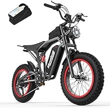 Electric Bike for Adults,1500W/3000W Peak Motor 31/35MPH Ebike, 48V 15.6/20AH Battery, 20"/17" Fat Tire E-Bike,80 Max Miles, Full Suspension and 7-Speed, UL 2849, NFC Unlock