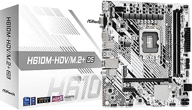 ASRock H610M-HDV/M.2+ D5 LGA 1700 Micro ATX DDR5 Intel H610 SATA 6Gb/s Micro