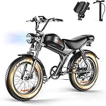 Electric Bike for Adults, 1500W/3000W Peak Motor 20" Fat Tire eBike, 48V 20Ah/23Ah Battery, 32/35MPH Full Suspension Electric Bicycle, Moped Style e Bike for Snow, Mountains, Sand,Road