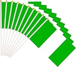 50 Pack Nigeria Nigerian on Stick Flags,Small Mini Hand Held Nigeria Nigerian Flags 5.5x8.3 Inch, Grand Opening, Carnival,Party Events Celebration