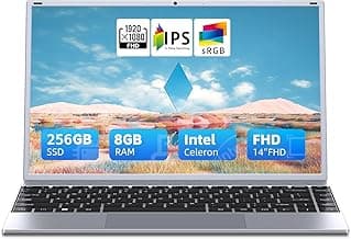 BLUEING Laptop Computer, 8GB RAM 256GB SSD Laptop, Pentium Quad-Core Processor(Up to 2.64GHz), 14-Inch 1080P FHD IPS, Wi-Fi 5, BT5.0, Win 11, Laptops for Students, Lightweight